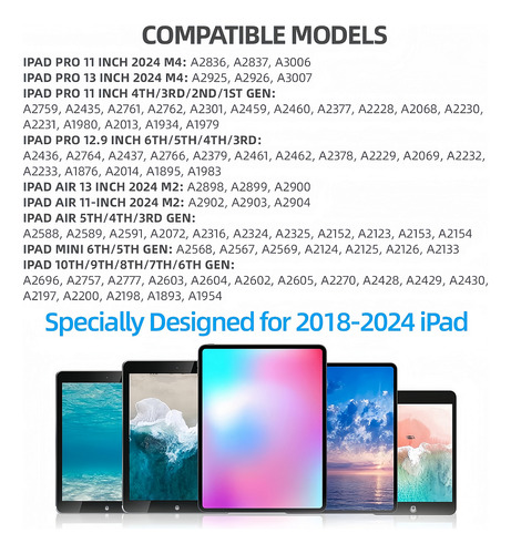 Rizzup® Lápiz Óptico Para iPad Con Caja Organizadora Pantalla Digital iPad Con Apple Pencil Accesorios Para Tablet