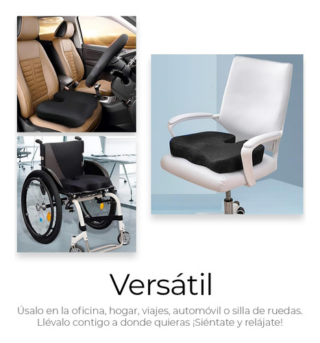 Cojin Ortepedico De Memory Foam Para Asientos, Alivio Para