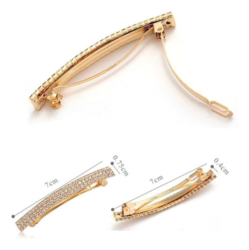 A Paquete De 2 Clips De Cristal De Broche De Pelo Francés