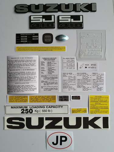 Set De Calcomanias Suzuki Sj 410 