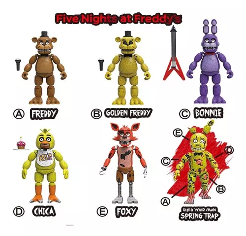 Kit 6 Bonecos Five Nights At Freddy 'S Fnaf Action Figure - Smart Bracelet  - Action Figures - Magazine Luiza