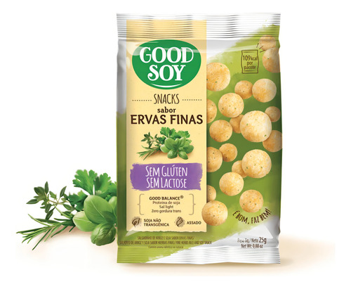 Snacks De Soja Goodsoy Sabor Ervas Finas 25g (20 Und)
