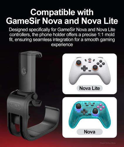 Gamesir Nova Lite + Suporte Para Celular + Cabo 2mt Azul-celeste