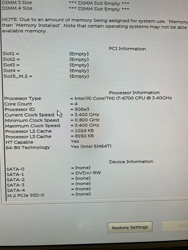 Cpu Dell Optiplex 5040 I7 6ta 16 Ram 256gb Ssd Mini Torre (Reacondicionado)