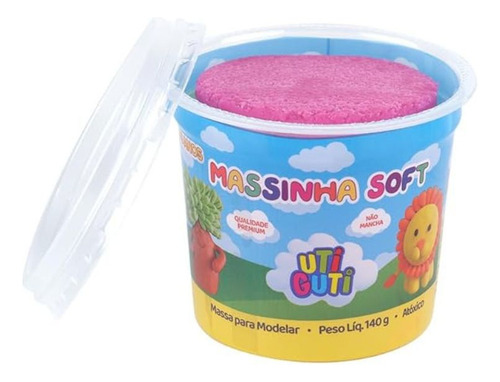 Massinha Soft Rosa Escuro 140g - Utiguti