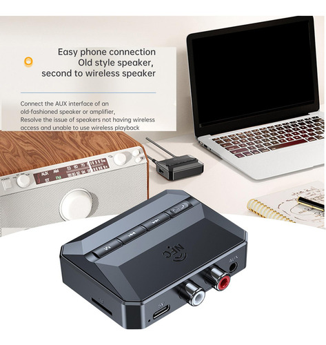 Adaptador De Audio Inalámbrico, Transmisor Y Receptor Inalám