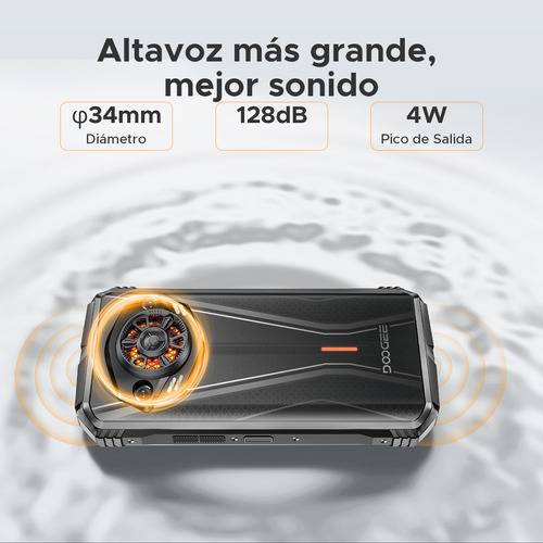 Celular Doogee S Punk Pro Teléfonos Móviles Resistentes 6,6 Fhd+ Ips 90hz 20gb Ram +512gb Rom Con Altavoz De 128 Db/desbloqueo Facial/nfc