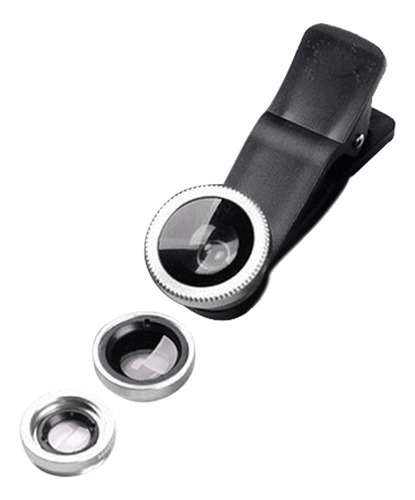 3 En 1 Lente De Ojo De 0.67x Lente 10x Kit De Lentes Plata