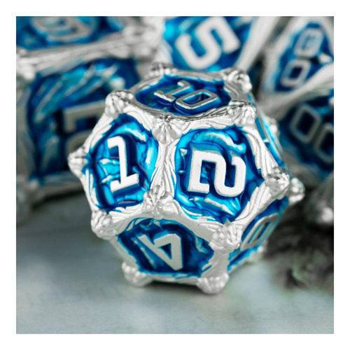 Juego De Dados Superse Dnd Dice Metal Dice 7 Piezas D&d Dice