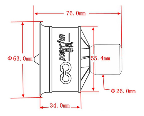Para Edf 50mm Duct Fan 4900kv 11 Hélice Para Rc Peças