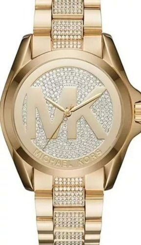 Relógio Michael Kors Mk6487 Gold Cravejado Feminino