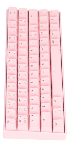 Teclado Mecánico Rosa De 3 Modos Inalámbrico N Key Rollover