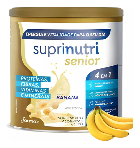 Suplemento Alimentar Em Pó Sabor Banana 400g Suprinutri