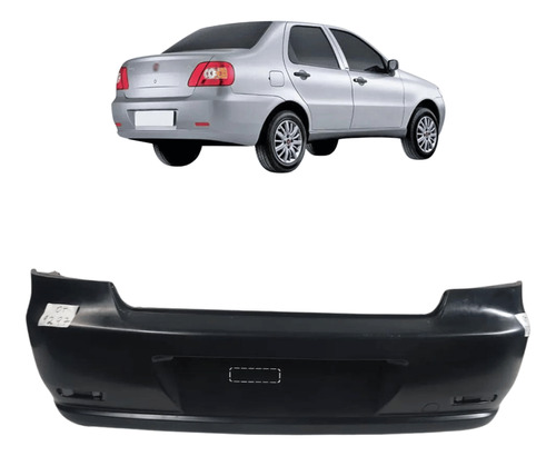 Parachoque Traseiro Fiat Siena 2004 A 2012  - 735375014