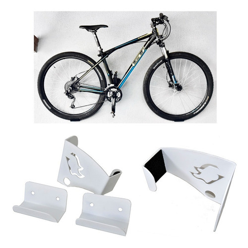 Suporte De Parede Bicicleta E Bike Mtb Mountain Speed Branco