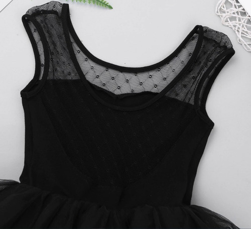 Imagem 4 de 5 de Vestido Bailarina Profissional Balé Menina Cisne Negro Renda