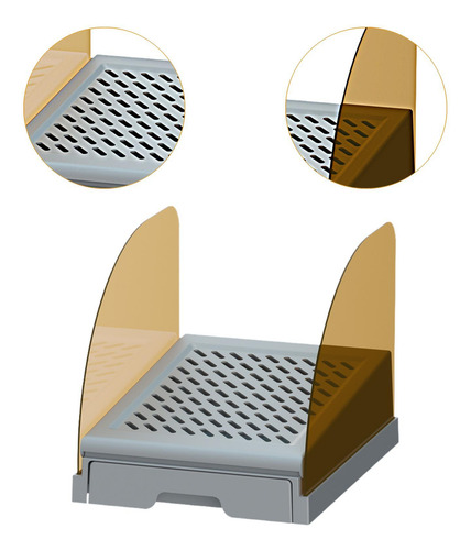Estera Para Residuos De Gato, Estribo De Fácil Gris