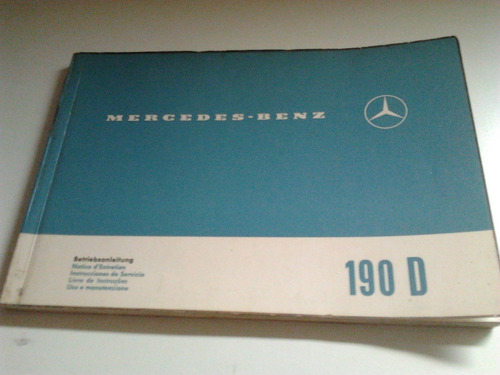 Manual De Usuario 100% Original: Mercedes Benz 190d Año 1963