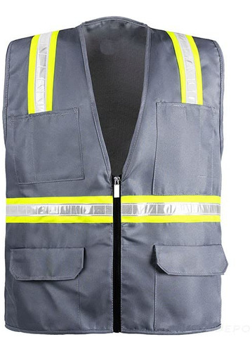 Chaleco De Seguridad Gris Safety Depot 8038a (talla Pequeña)