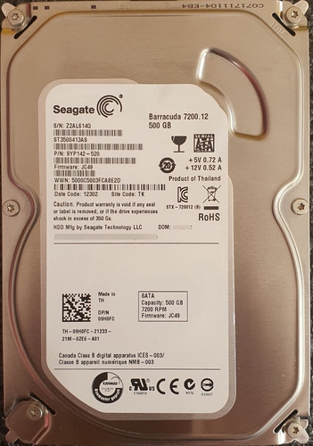 Imagen 4 de 10 de Disco Duro 500gb Sata 3.5 Pc-dvr-cctv-camaras