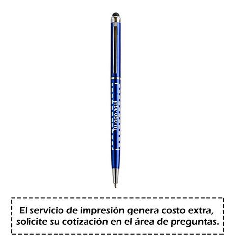 Imagen 3 de 10 de Paquete 10 Bolígrafo Retráctil, Apariencia Metálica Y Touch