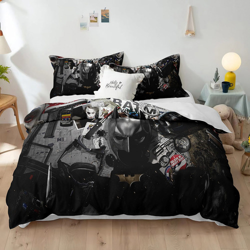 Juego De Cama Con Funda De Edredón De Batman