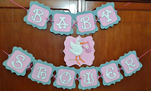 Cartel Guirnalda Baby Shower+ Figura En Goma Eva Entrega  Ya