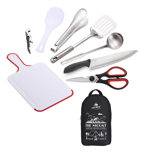 Juego Utensilios De Viaje Portátiles Acampar Picnic En Bolsa