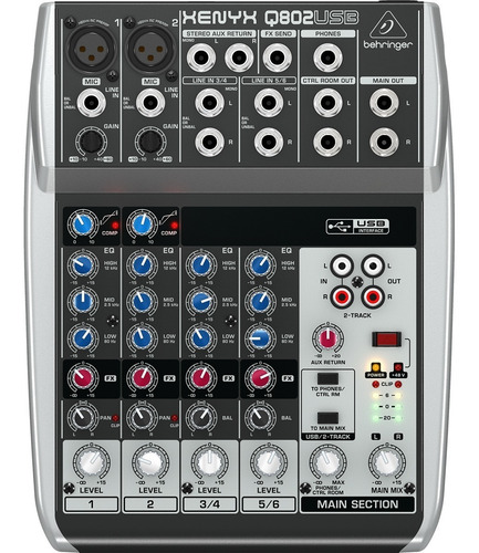 Behringer Xenyx Q802usb Mezcladora 8 Canales Interface Usb