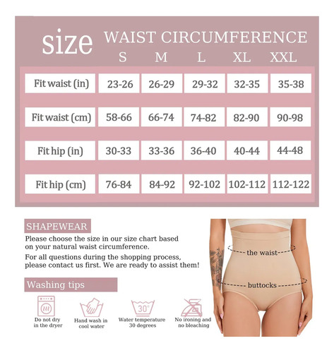 Bragas Postparto Mujer Control Barriga Cintura Alta Comodasa