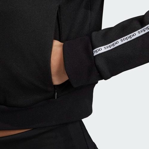 Imagen 3 de 6 de Campera adidas C90 Tracktop Dama Talle Xs Al L Negro
