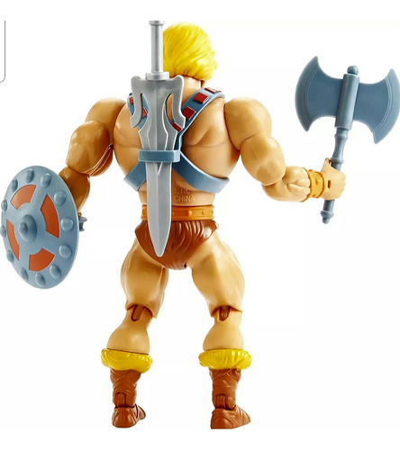 He-man Versión Mattel Cabeza Retro, 14 Cm. 20 Movidas. (Usado)