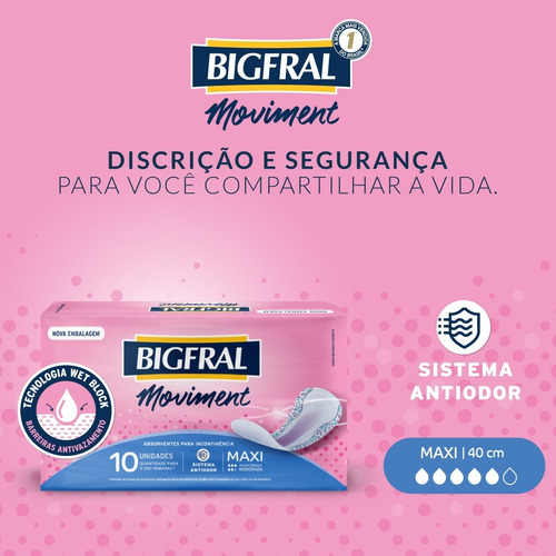 Imagem 3 de 6 de Absorvente Moviment Miss Maxi 10 Unidades