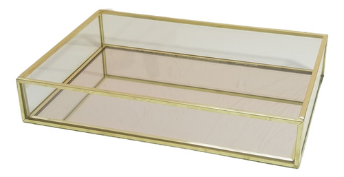 Espejo De Cristal De Oro Nórdico Bandeja Decorativa De