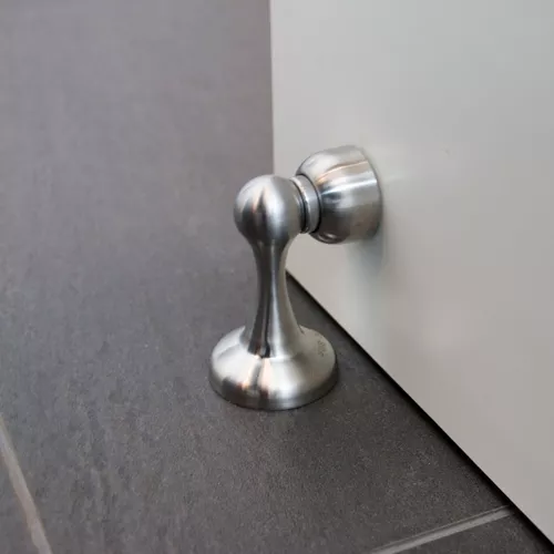 Reten Y Tope Magnetico De Piso Pared Para Puerta Acero Mds22