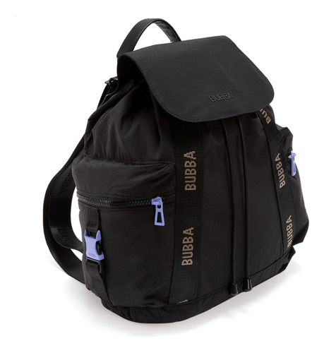 Mochila Mila Casual Viaje Escolar Tamaño Regular Bubba Bags Color Negro Diseño De La Tela Lisa