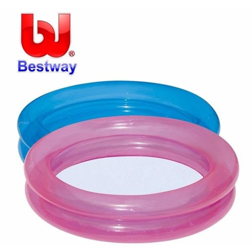 Piscina Inflable Para Bebe 2 Anillos Bestway 61 Cm Color Rosa