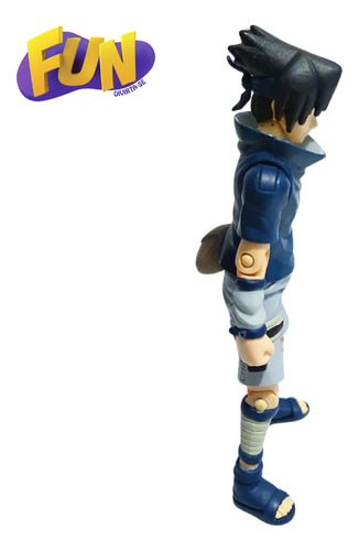 Boneco Naruto Sasuke Articulado Bandai 12cm F0136-4a Fun