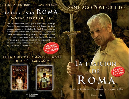 Libro La Traición De Roma. Autor: Santiago Posteguillo