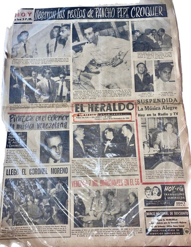 Periodico Antiguo 1955 Muerte De Pancho Pepe Croquer