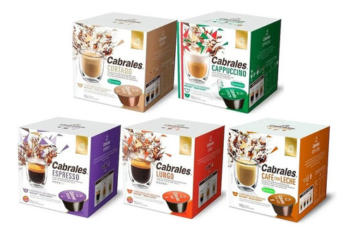 Pack X6 Cajas A Eleccion Cafe Capsulas Cabrales Dolce Gusto