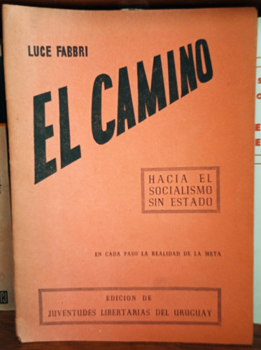 Luce Fabbri Camino Hacia El Socialismo Sin Estado A1495 (Usado)