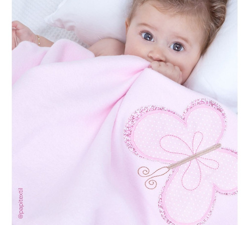 Cobertor Para Bebe Antialérgico Manta Soft Bordado Envio 24h