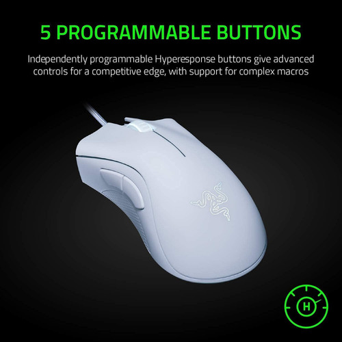 Mouse Gamer Razer Deathadder Essential 6400 Dpi Blanco
