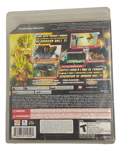 Dragon Ball Z Ultimate Tenkaichi Para Ps3 - Fisico (Usado)
