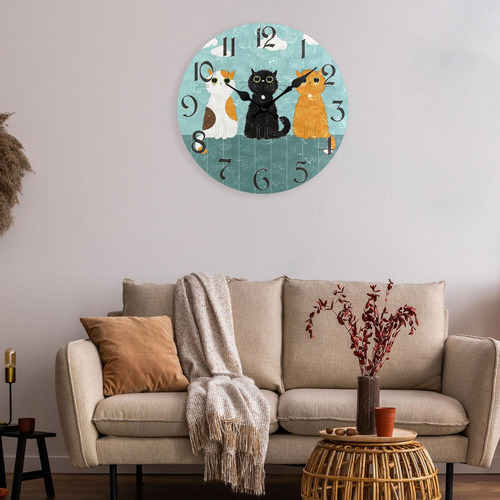 Reloj De Pared Con Diseño De Gato, Estilo Estilo C