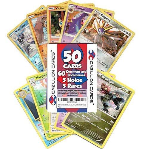 Cartas De Pokemon Lote De 50 Cartas Surtidas (comunes / No C