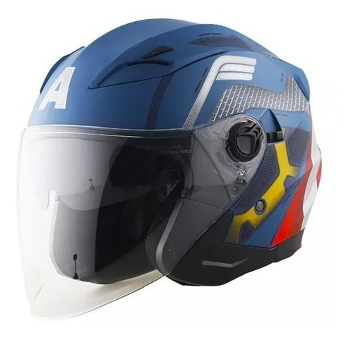 Casco Semi Integral Jaguar Capitán América Edición Limitada