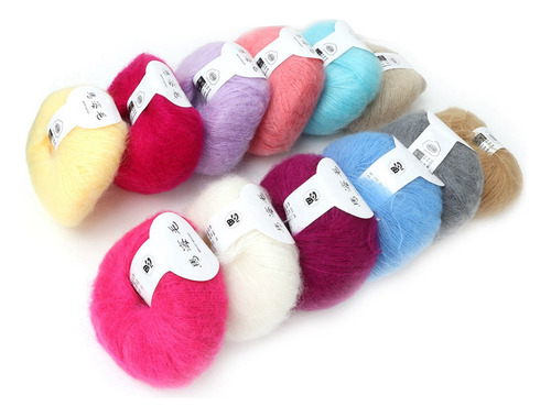 Popular Macio Mohair Pashm Knit Angora Longo Fio De Lã Quent