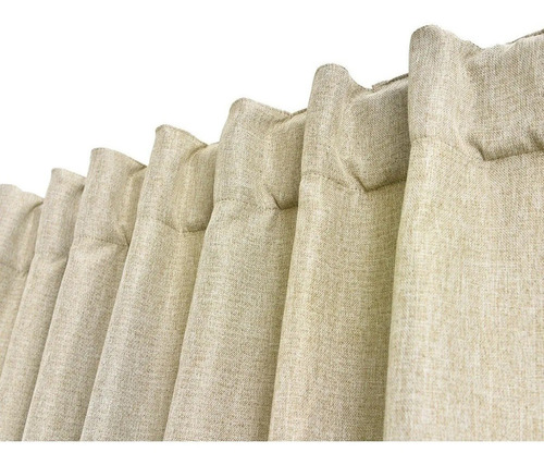 Imagen 6 de 9 de Cortinas Blackout Lino Bloquea 100% Presillas Oculta 140x220